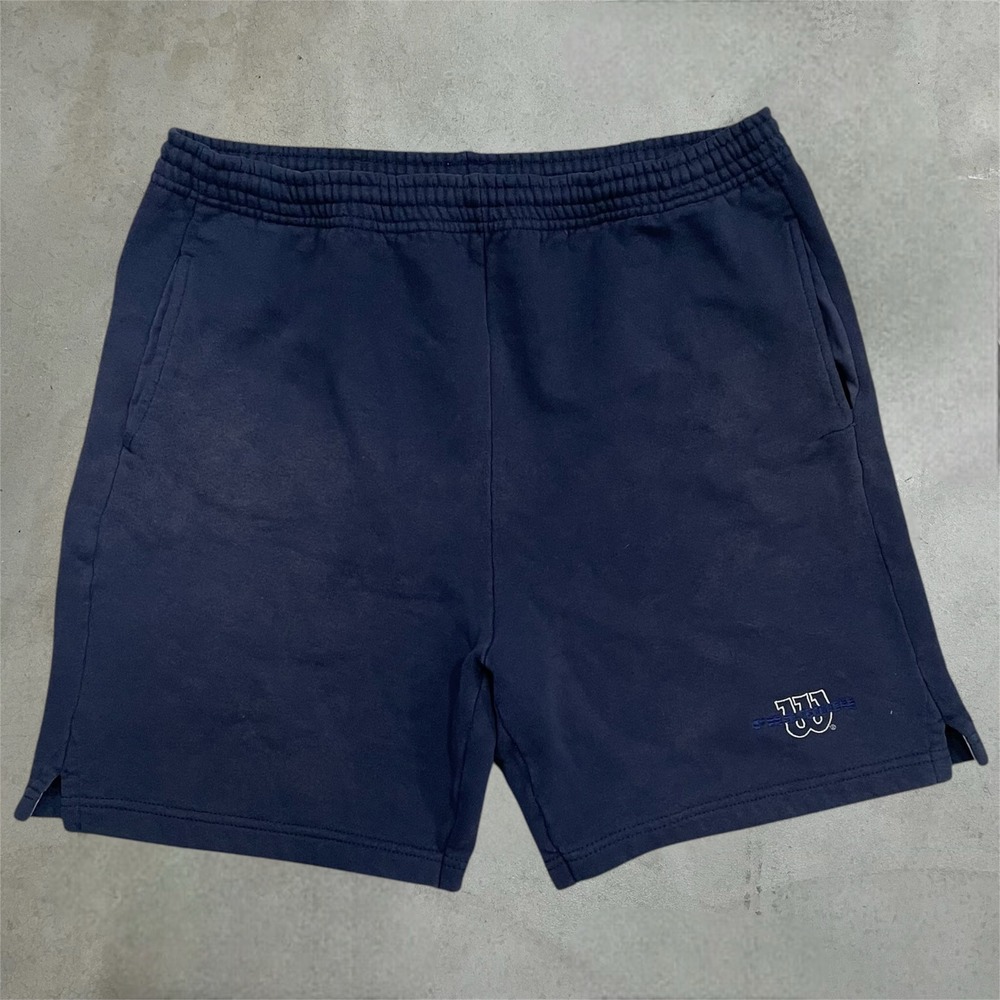 Wilson Pro 5000 Shorts Mens L Navy Sportswear Fleece Gym Athletic Elastic Waist